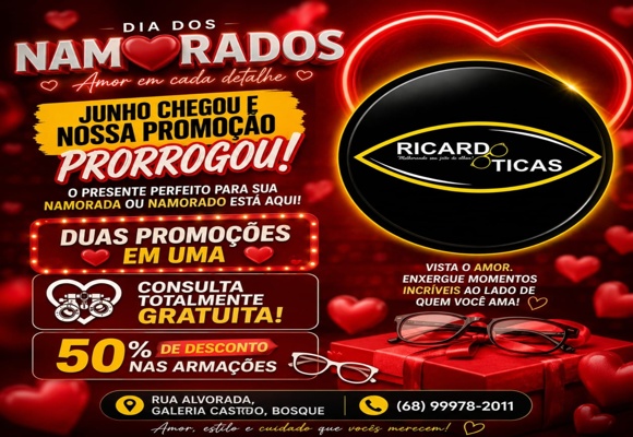 Promoção na Ricardo Ótica 