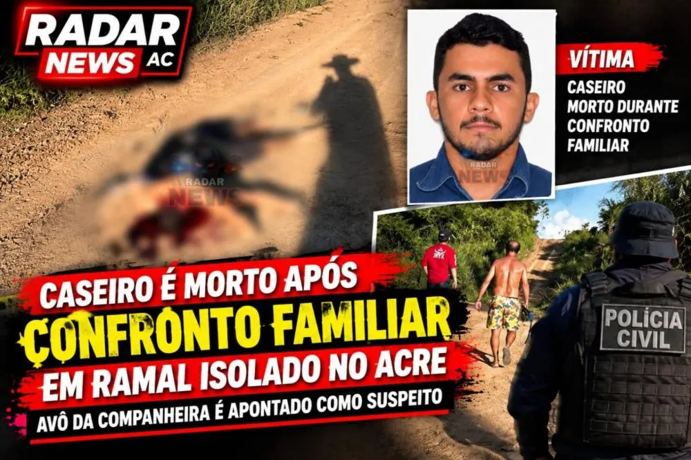 Caseiro é morto após confronto familiar em ramal isolado no Acre; avô da companheira é apontado como suspeito