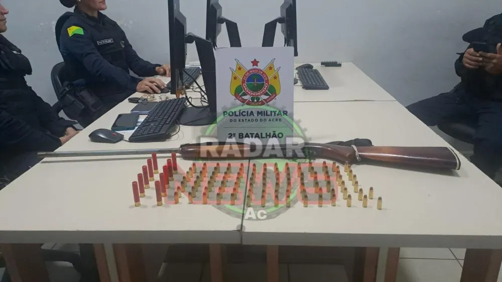 Força Tática do 2° Batalhão tira mais uma arma de fogo de circulação em Rio Branco