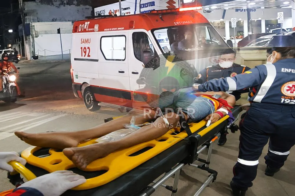 Motociclista Fica Gravemente Ferido após Perder Controle e Colidir contra Rotatória em Rio Branco.