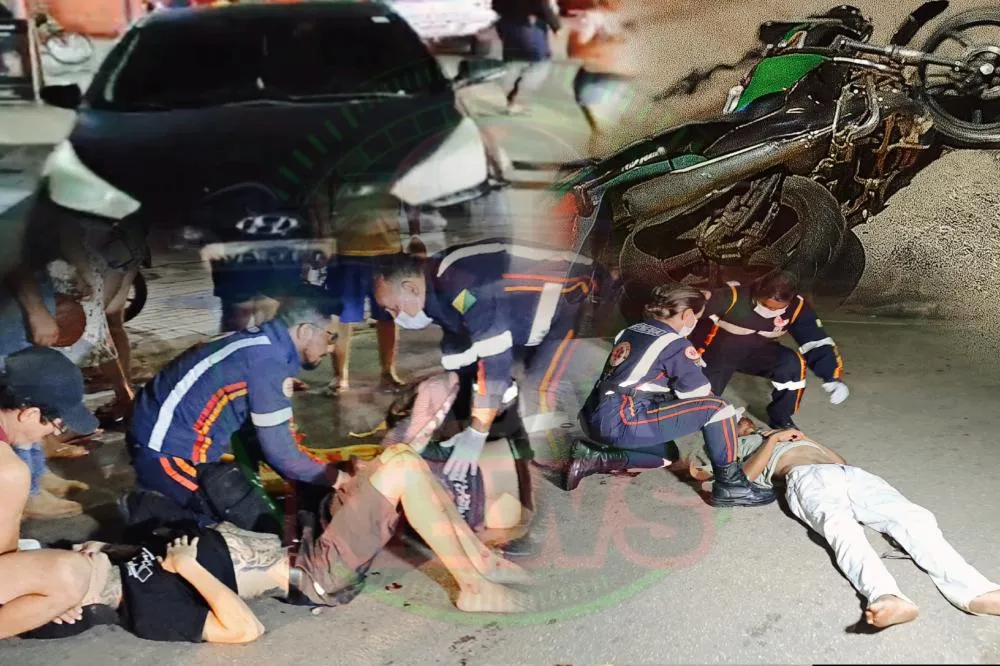 Triplo Atropelamento na Estrada da Sobral Deixa Três Vítimas Feridas e São Levados para o Pronto Socorro de Rio Branco