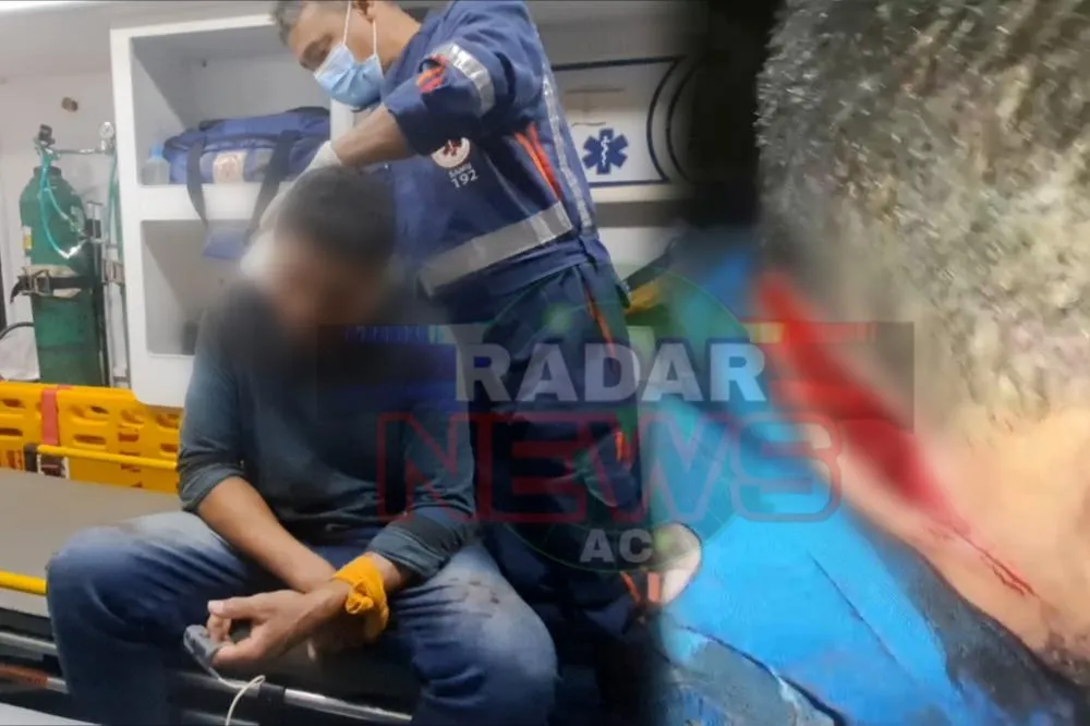 Desentendimento entre amigos em bar termina em tentativa de homicídio com terçado em Rio Branco. 