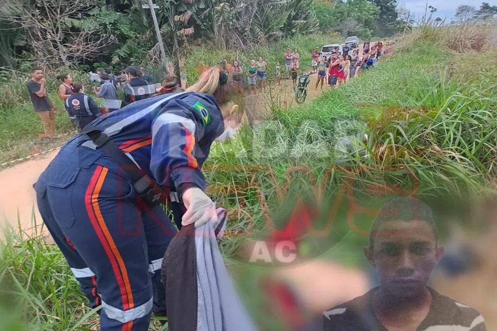 Homem morre após colisão frontal entre motos por não usar capacete na zona rural de Rio Branco.