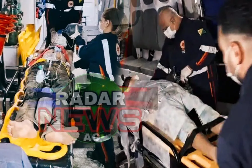 Acidente com quadriciclo: dois jovens em estado grave são levados para o pronto-socorro de Rio Branco. 