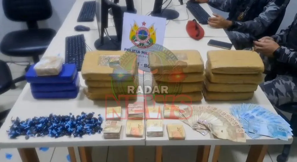 BOPE apreende mais de 16 quilos de drogas e mais de R$ 14 mil em dinheiro durante operação no bairro Mocinha Magalhães, em Rio Branco