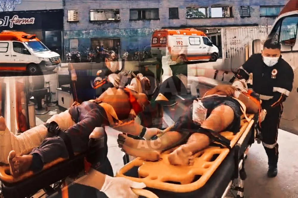 “Colisão frontal entre motos deixa ambos pilotos com TCE e fratura exposta; entubado e vai para o pronto-socorro.