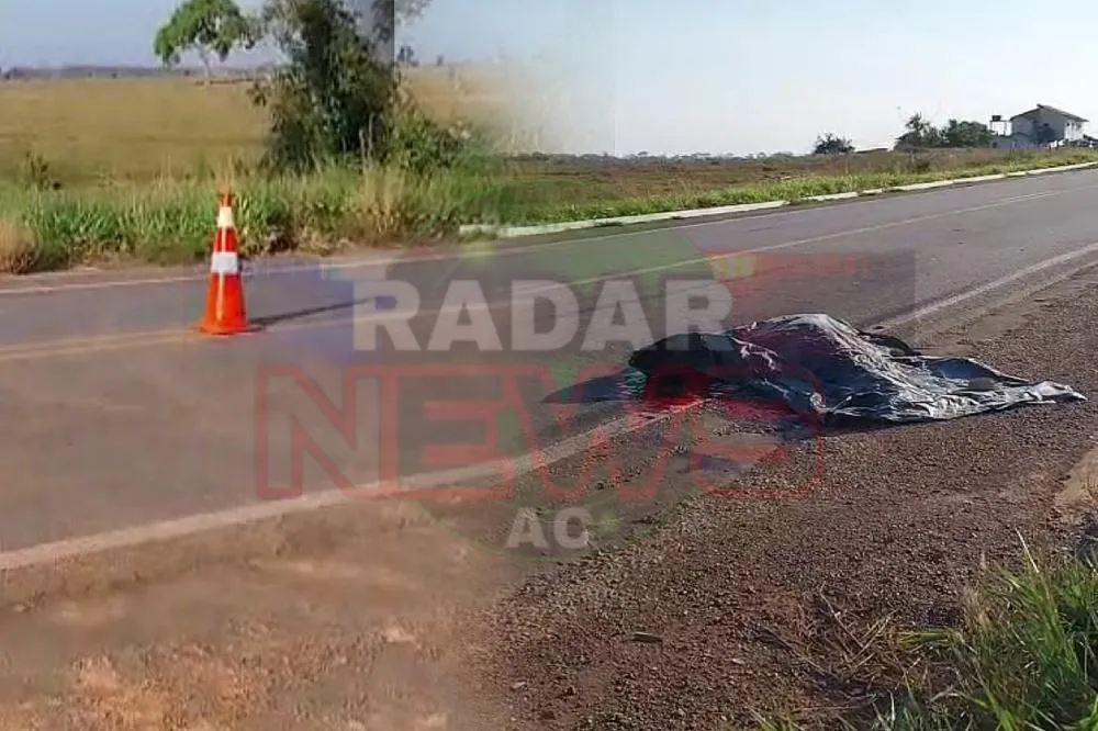 Homem é encontrado morto na BR-364 com suspeita de ter sido vítima de atropelamento. 