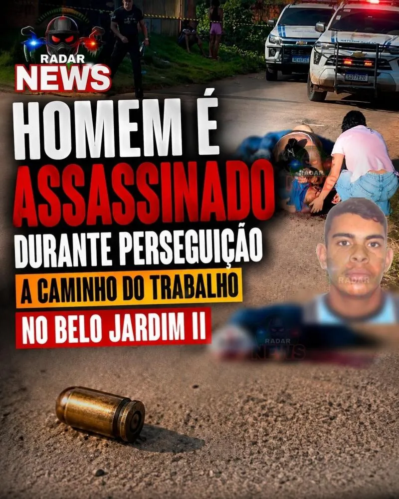 Homem é assassinado durante perseguição a caminho do trabalho no Belo Jardim II
