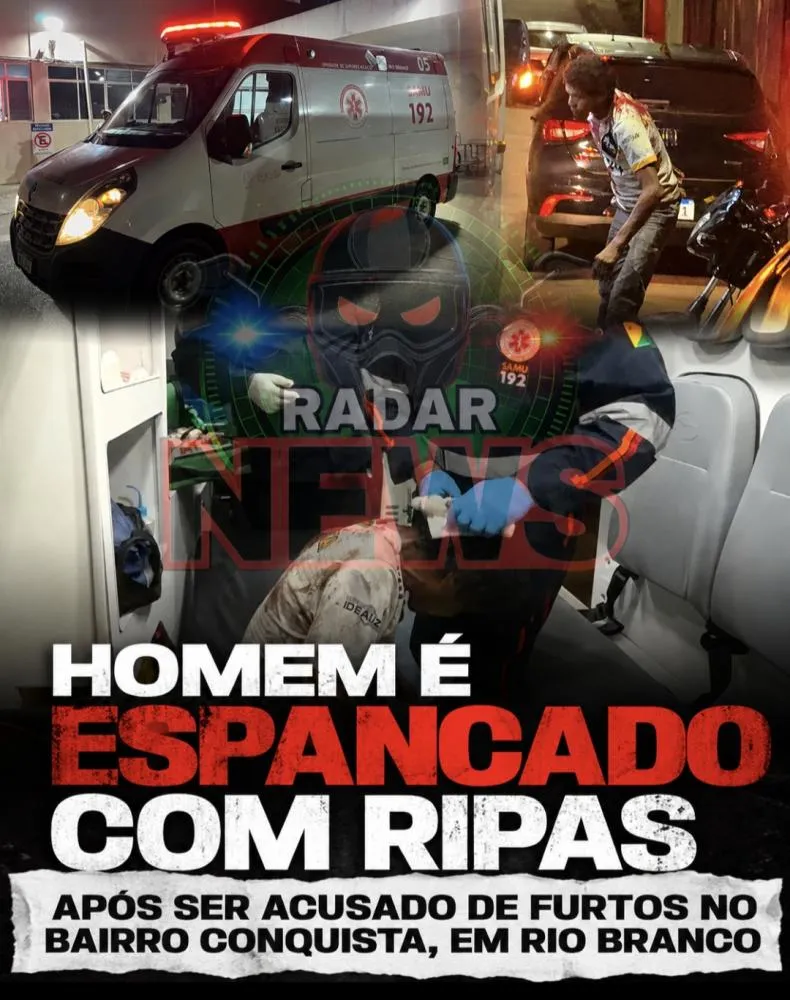 Homem é espancado com ripas após ser acusado de furtos no bairro Conquista, em Rio Branco